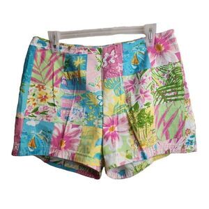 Eric Spencer Vintage Beach Tropical Vibrant Cotton Shorts Size 10